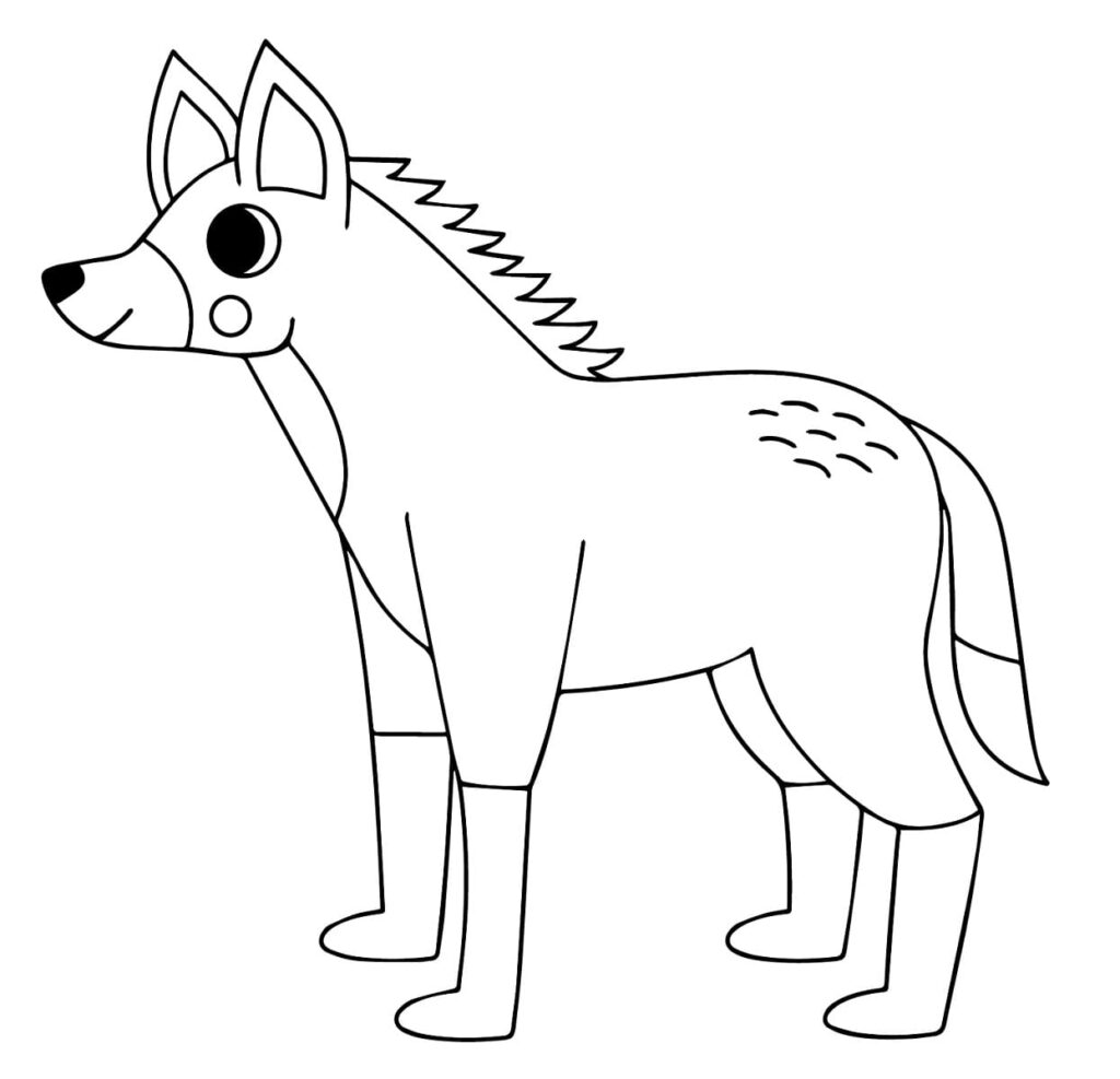 Desenho de Lobo Guara Adorável para Colorir