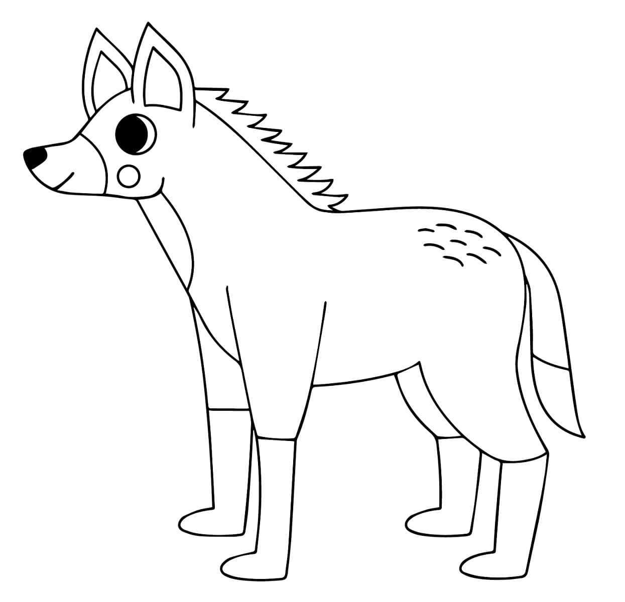 Desenho de Lobo Guara Adorável para Colorir