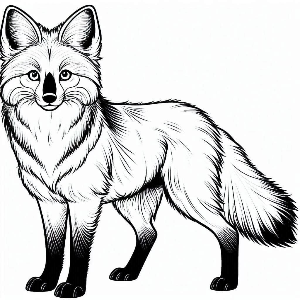 Desenho de Lobo Guara Imprimivel para Crianças para Colorir