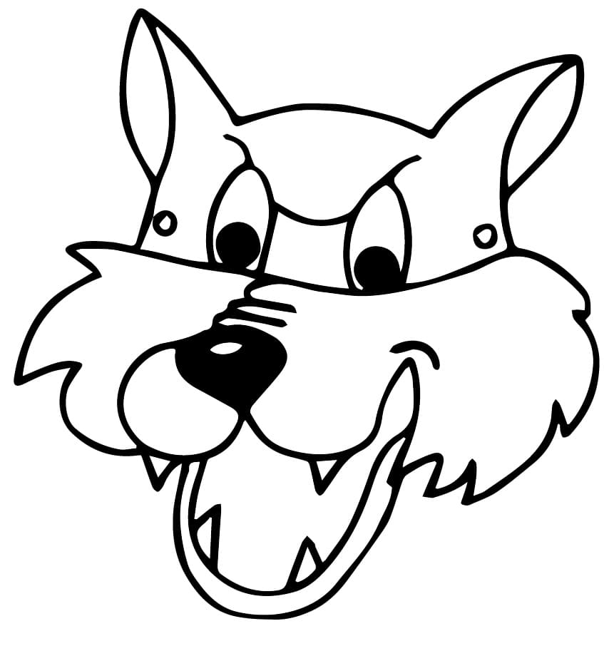 Desenho de Lobo Mau para Crianças de 5 Ano para Colorir