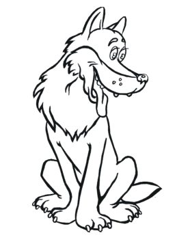 Desenho de Lobo Mau para crianças de 6 Ano para Colorir