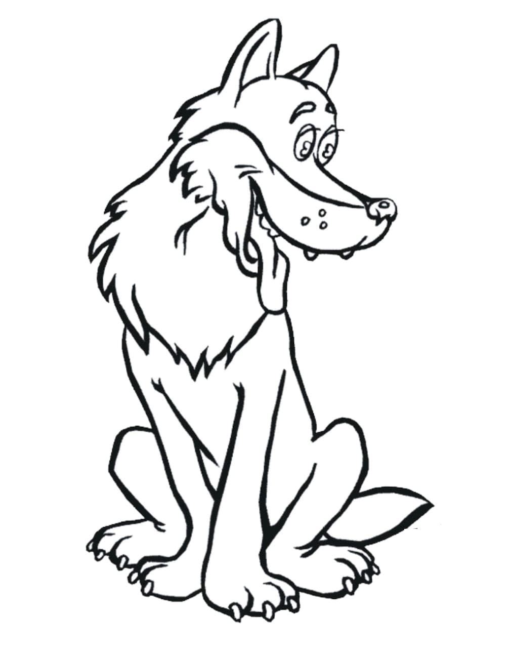Desenho de Lobo Mau para Crianças de 6 Ano para Colorir