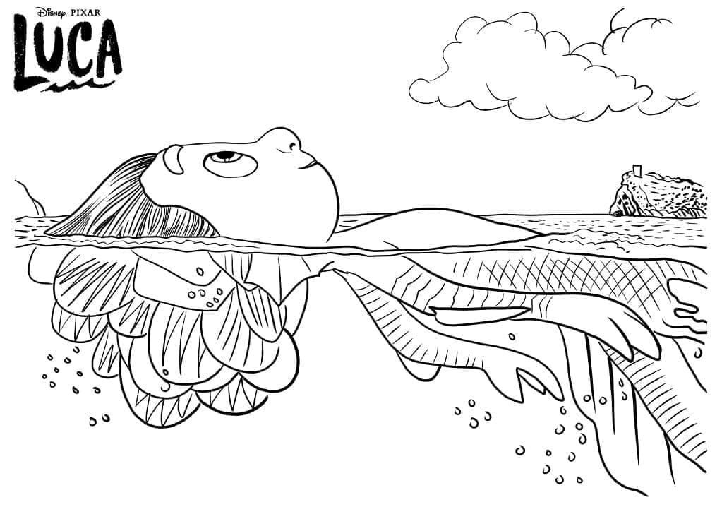 Desenho de Luca para Pintar Tinta Guache