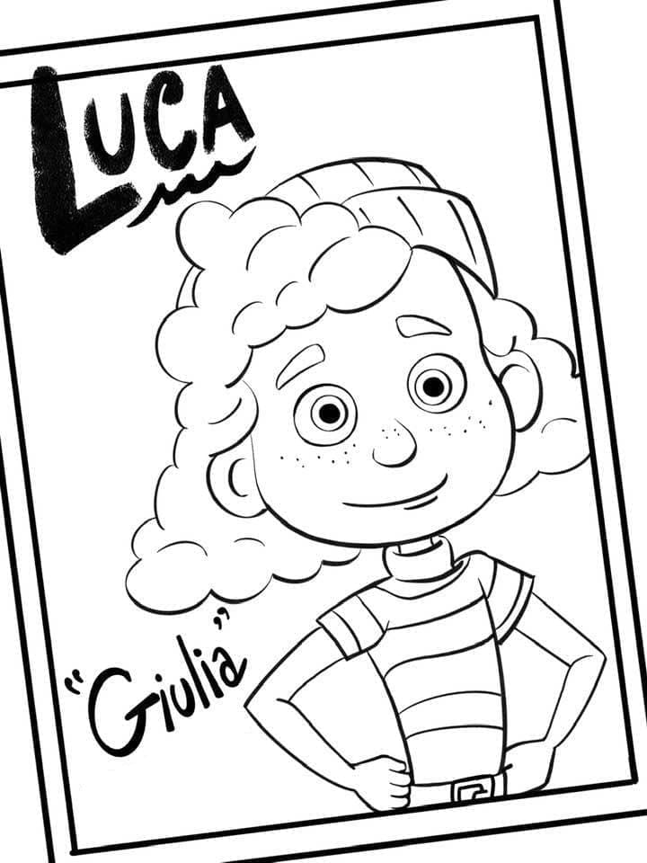 Desenho Giulia de Luca para Colorir