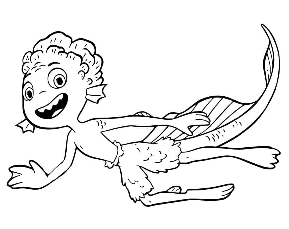 Desenho Luca Paguro para Colorir