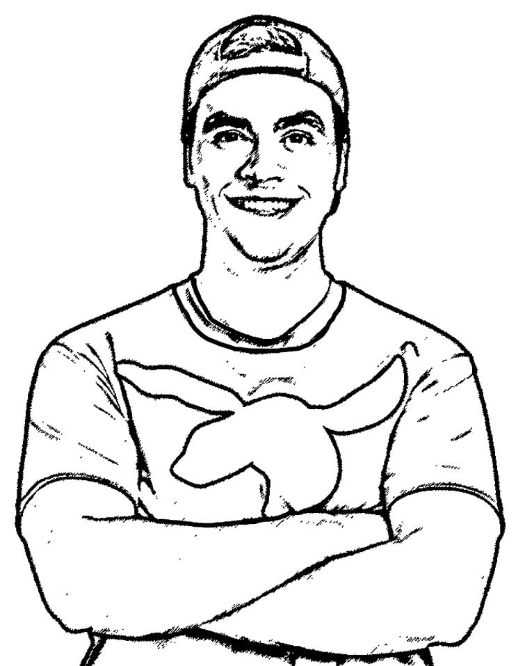 Baixar Desenho do Luccas Neto para Pintar Grátis
