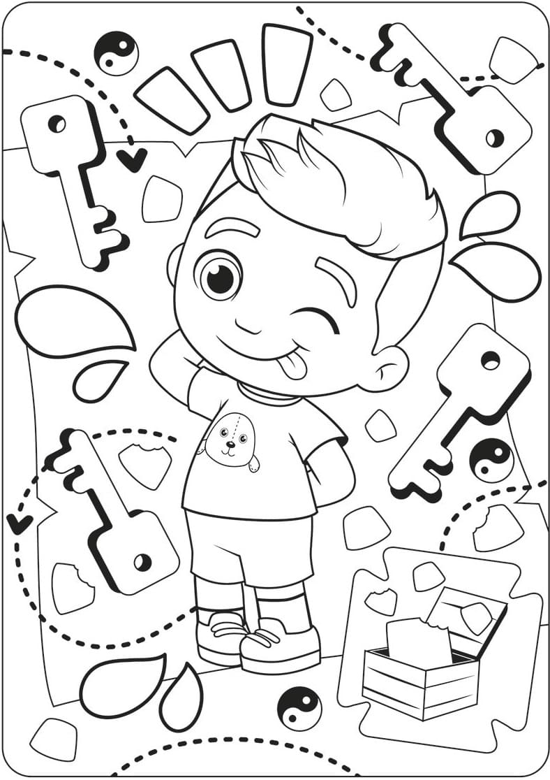 Desenho de Luccas Neto Aventurá da Chave para Colorir