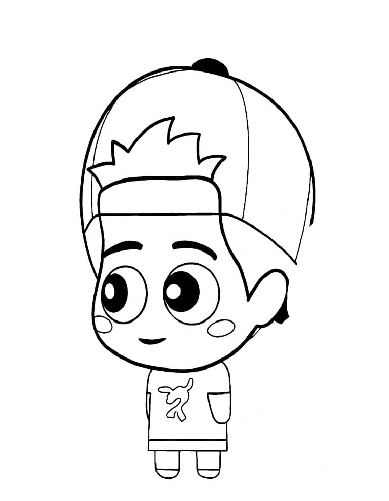 Desenho de Luccas Neto Criança para Colorir