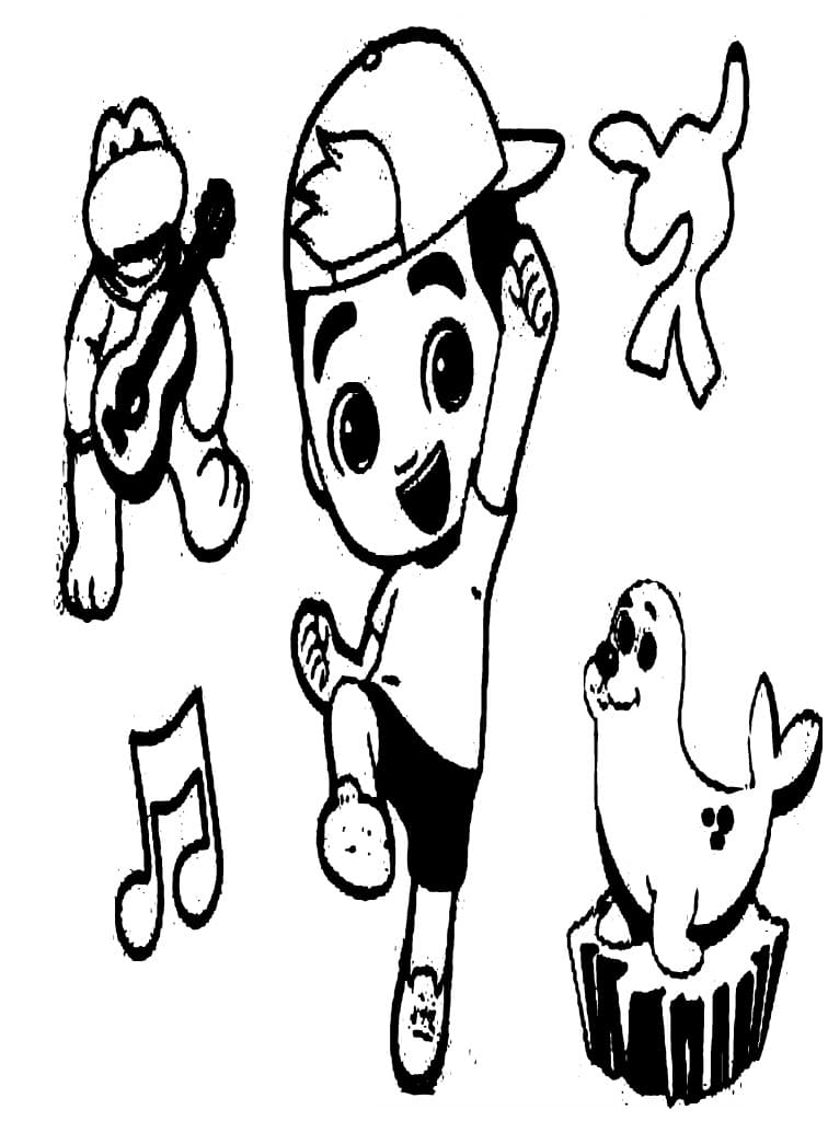 Desenho de Luccas Neto Dançando Feliz para Colorir
