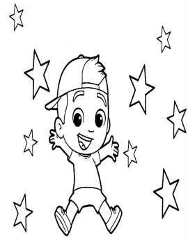 Desenho Luccas Neto e Estrelas para Colorir