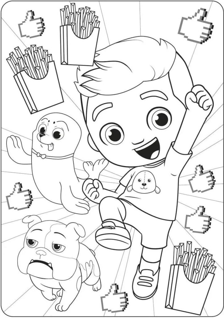 Desenho Pdf de Luccas Neto e Amigos para Colorir