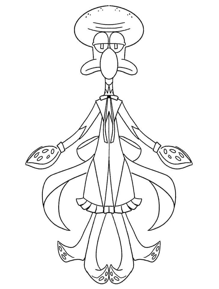 Desenho de Imprimivel Lula Molusco para Colorir