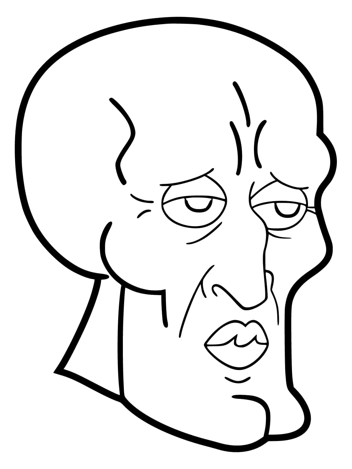 Desenho de Lula Molusco Bonito para Colorir