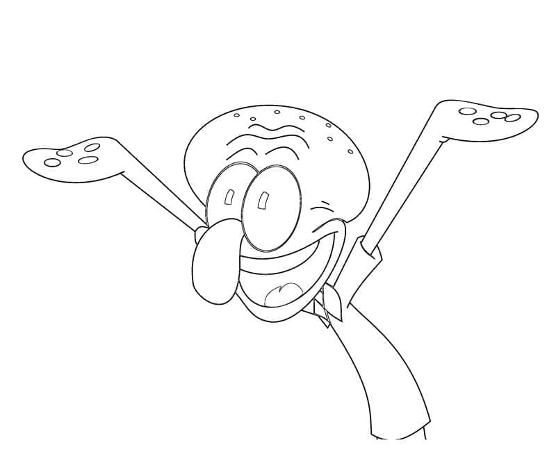 Desenho de Lula Molusco Hilariante para Colorir