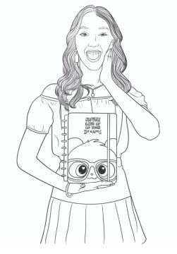 Desenho de Luluca amigável para Colorir