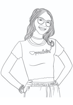 Desenho de Luluca Sorridente para Colorir