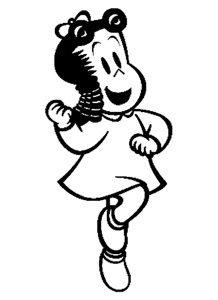 Desenho de Luluzinha Dançando para Colorir