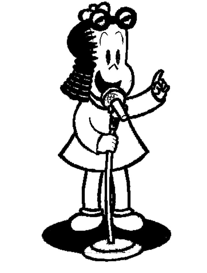 Desenho Luluzinha Cantando para Colorir