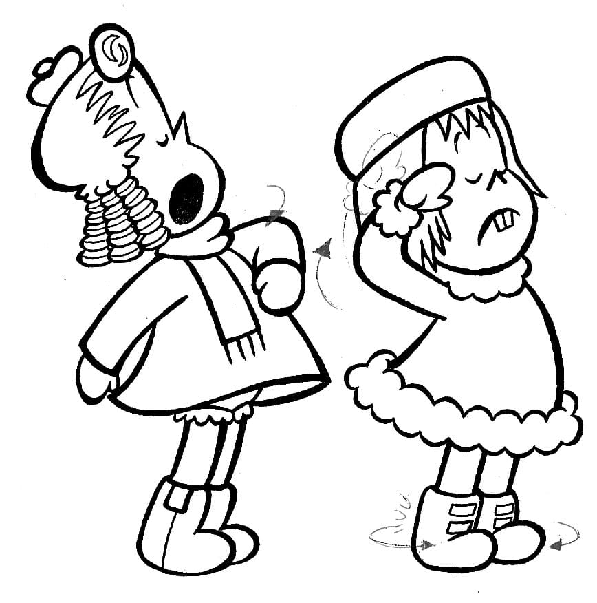 Desenho Luluzinha e Aninhá para Colorir