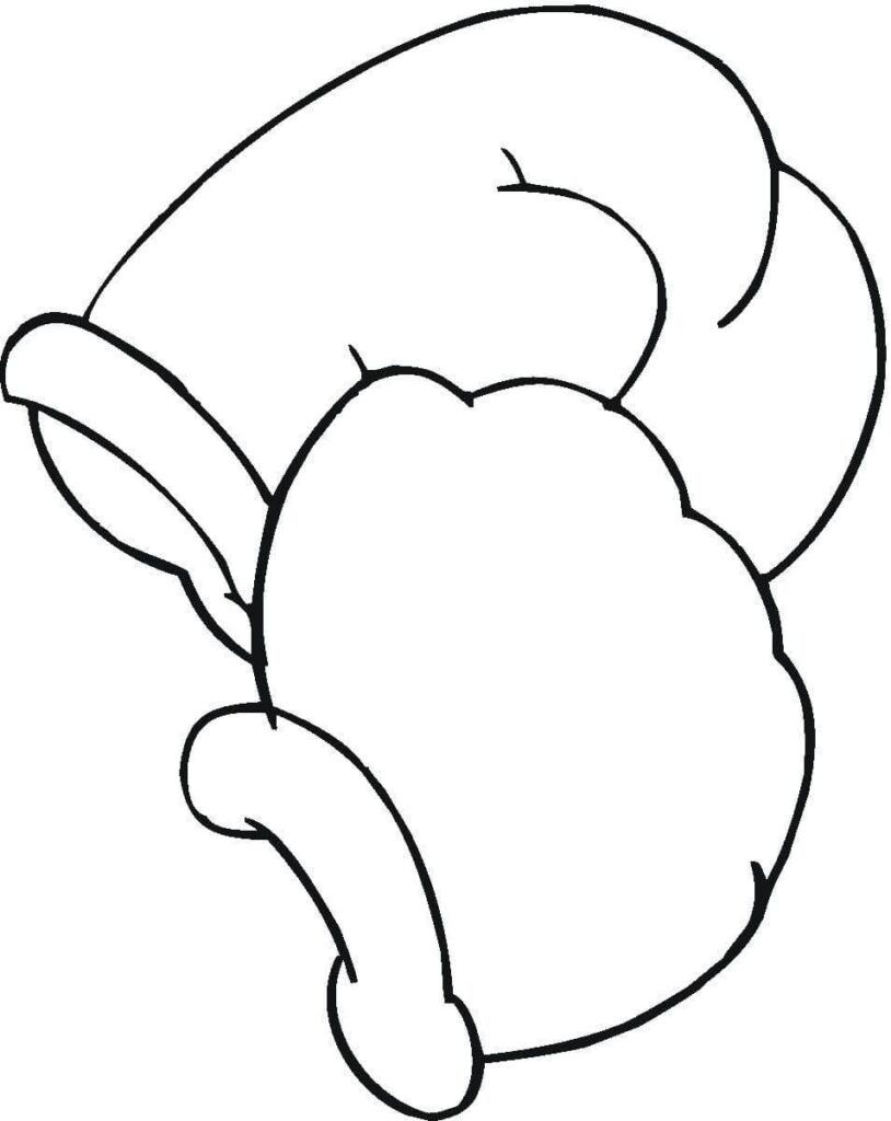 Desenho de Imagem de Luvas de Boxe para Colorir