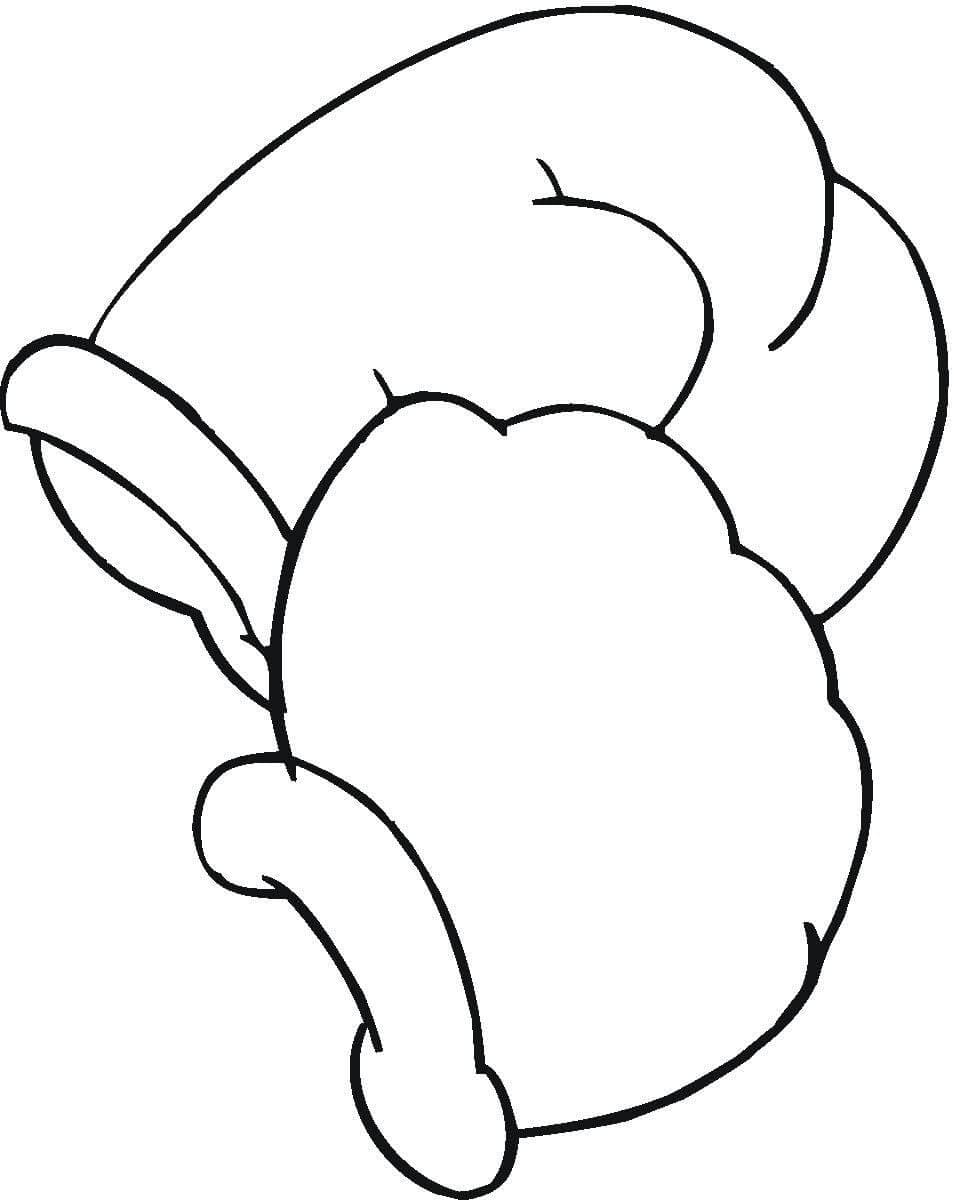 Desenho de Imagem de Luvas de Boxe para Colorir
