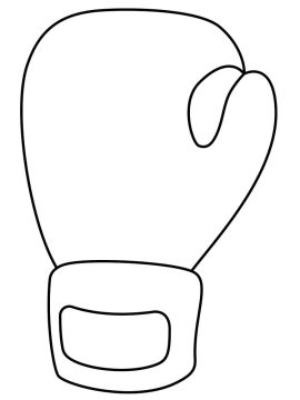 Desenho de Luva de Boxe fácil para Colorir