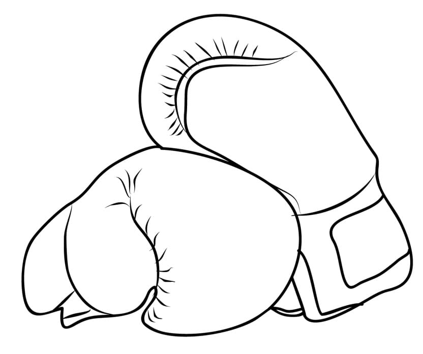 Desenho de Luvas de Boxe Grátis para Colorir