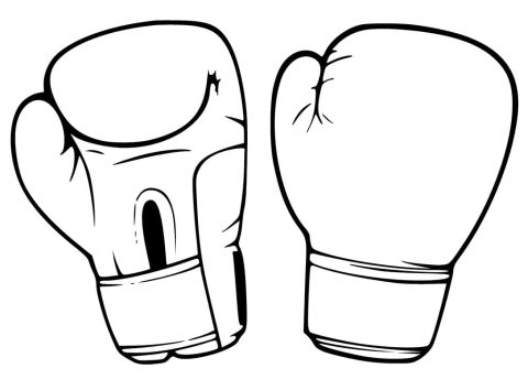 Desenho de Luvas de Boxe Perfeitas para Colorir