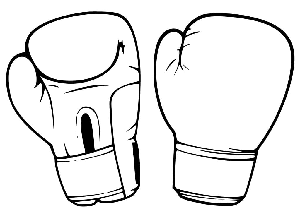 Desenho de Luvas de Boxe Perfeitas para Colorir