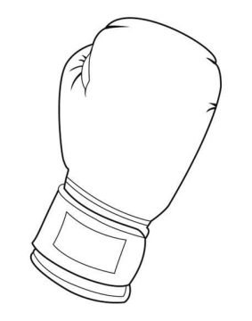Desenho de Uma Luva de Boxe para Colorir