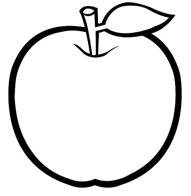 Desenho de Maçã Fresca para Colorir