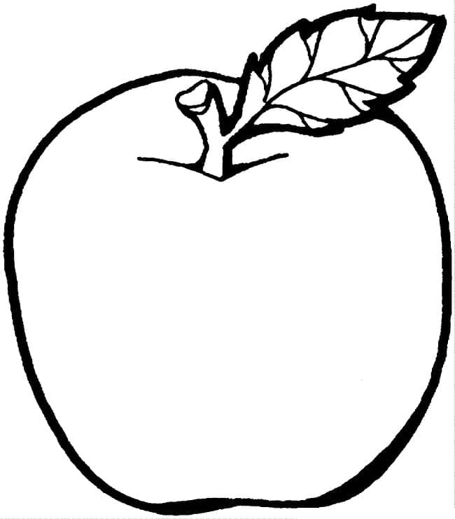 Desenho de Maçã Normal para Colorir