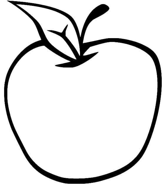 Desenho de Maçã para Crianças para Colorir