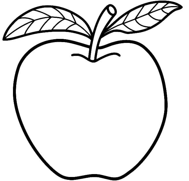 Desenho de Maçã Perfeita para Colorir