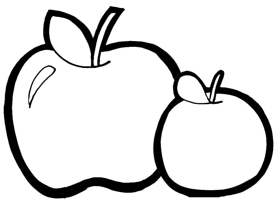 Desenho de Maçãs para Colorir