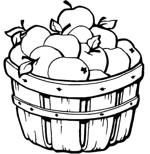 Desenho de Muitas Maçãs para Colorir