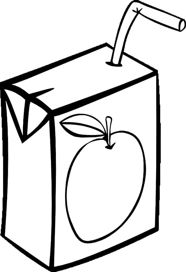 Desenho de Suco de Maçã para Colorir