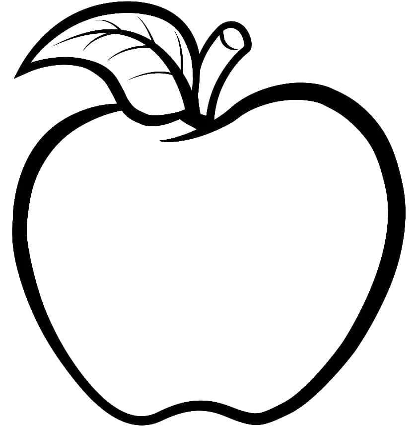 Desenho de uma Maçã Fresca para Colorir
