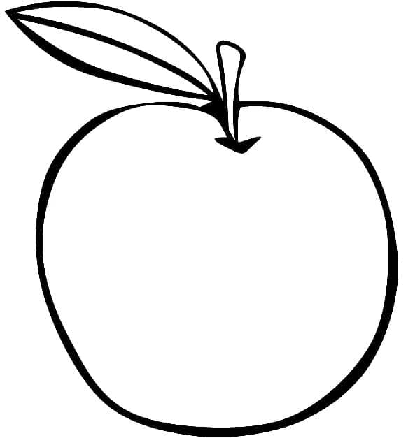 Desenho de uma Maçã Muito Simples para Colorir
