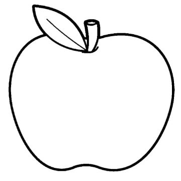 Desenho de Uma maçã Perfeita para Colorir