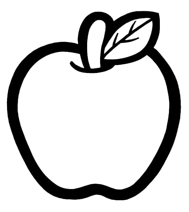 Desenho de uma Maçã para Colorir