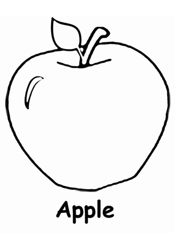 Desenho de Maçã para Colorir Baixar