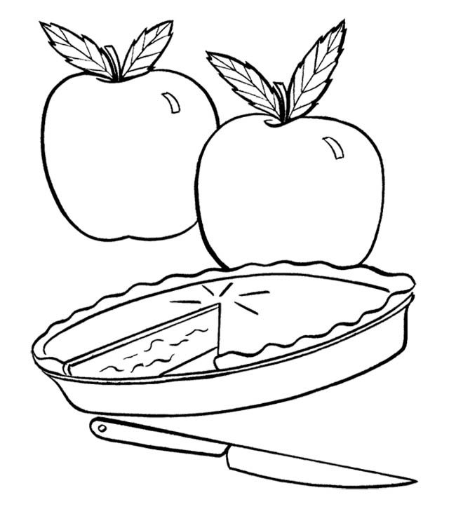 Desenho de Maçã para Colorir Lápis de Cor