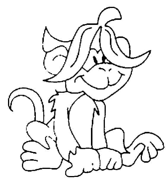 Desenho de Macaco Engraçado para Colorir