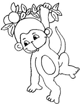 Desenho de Um Macaquinho para Colorir