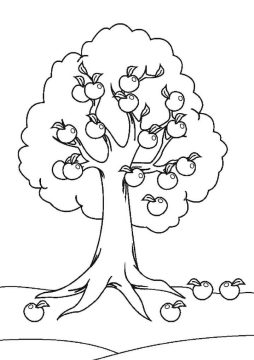 Desenho de Macieira para Imprimir Pdf