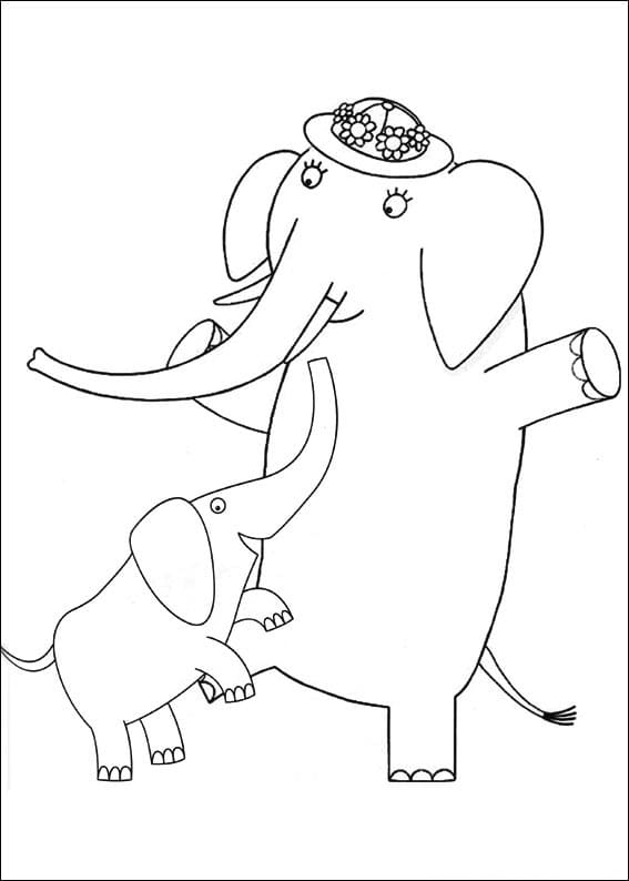 Desenho Max e Mãe Mirabelle para Colorir