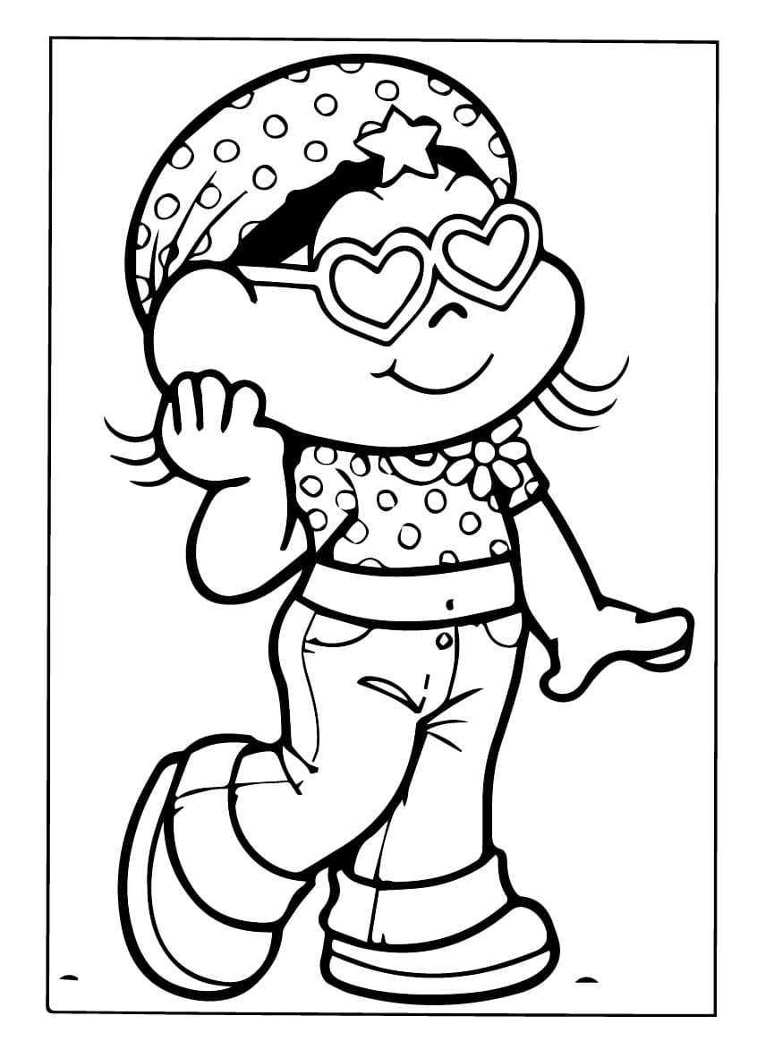 Desenho de Bela Magali para Colorir