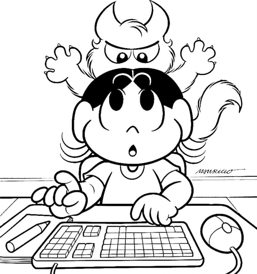 Desenho de Imagem de Magali para Colorir