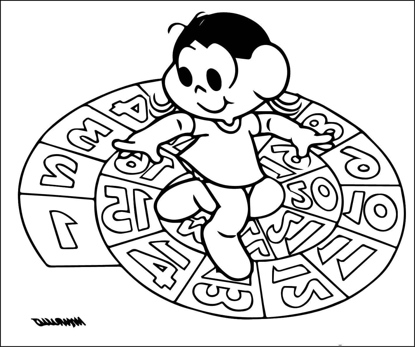 Desenho de Magali Brincalhona para Colorir